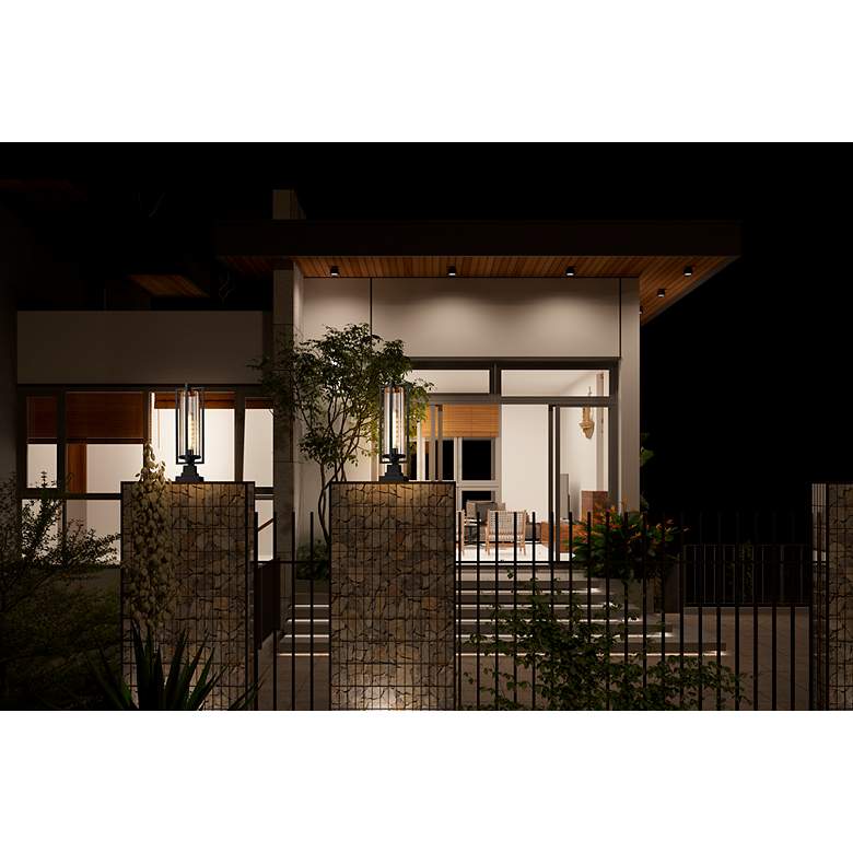 Image 5 Z-Lite Aura 27" High Black Outdoor Pier Light more views
