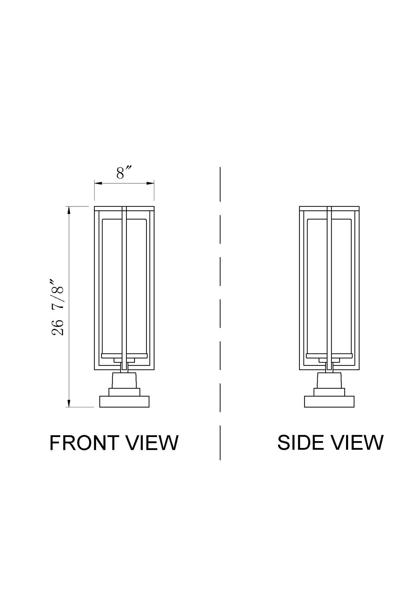 Z-Lite Aura 27" High Black Outdoor Pier Light