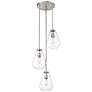 3_Z-Lite Ayra 18" Wide Brushed Nickel and Glass Multi-Light Pendant