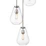 4_Z-Lite Ayra 18" Wide Brushed Nickel and Glass Multi-Light Pendant more views