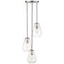 6_Z-Lite Ayra 18" Wide Brushed Nickel and Glass Multi-Light Pendant more views