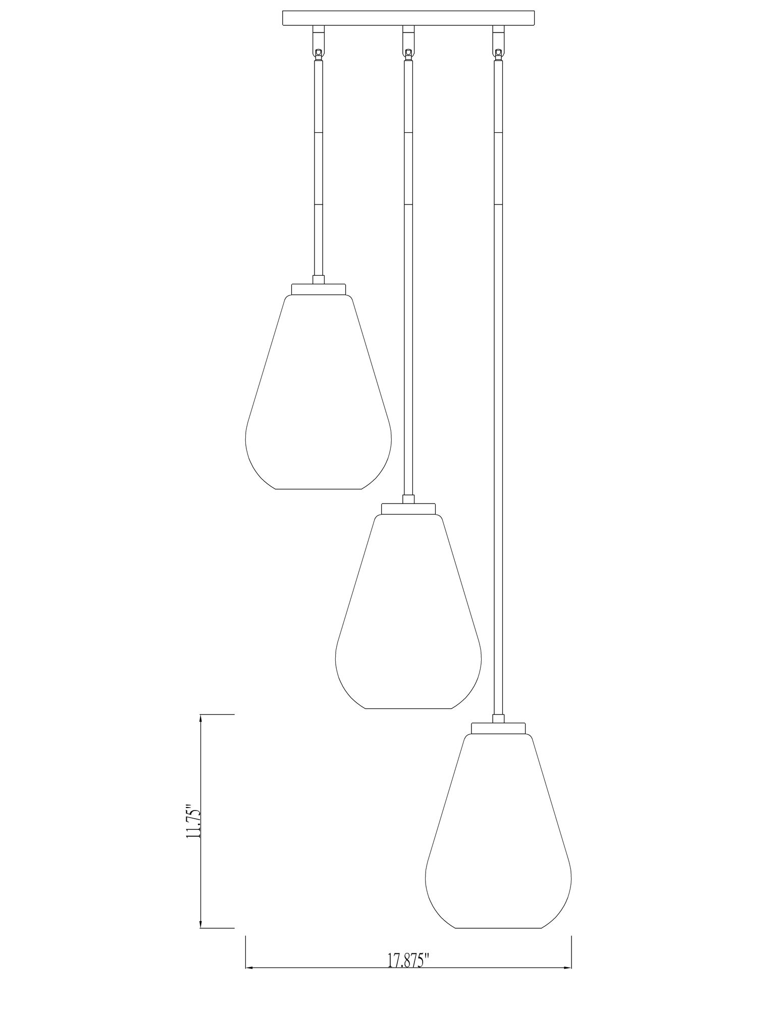 Z-Lite Ayra 18" Wide Brushed Nickel and Glass Multi-Light Pendant in scene