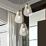 2_Z-Lite Ayra 18" Wide Olde Brass and Clear Glass Multi-Light Pendant