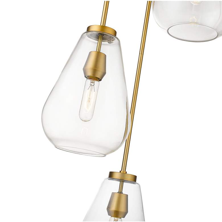 Image 5 Z-Lite Ayra 18" Wide Olde Brass and Clear Glass Multi-Light Pendant more views