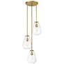 7_Z-Lite Ayra 18" Wide Olde Brass and Clear Glass Multi-Light Pendant more views