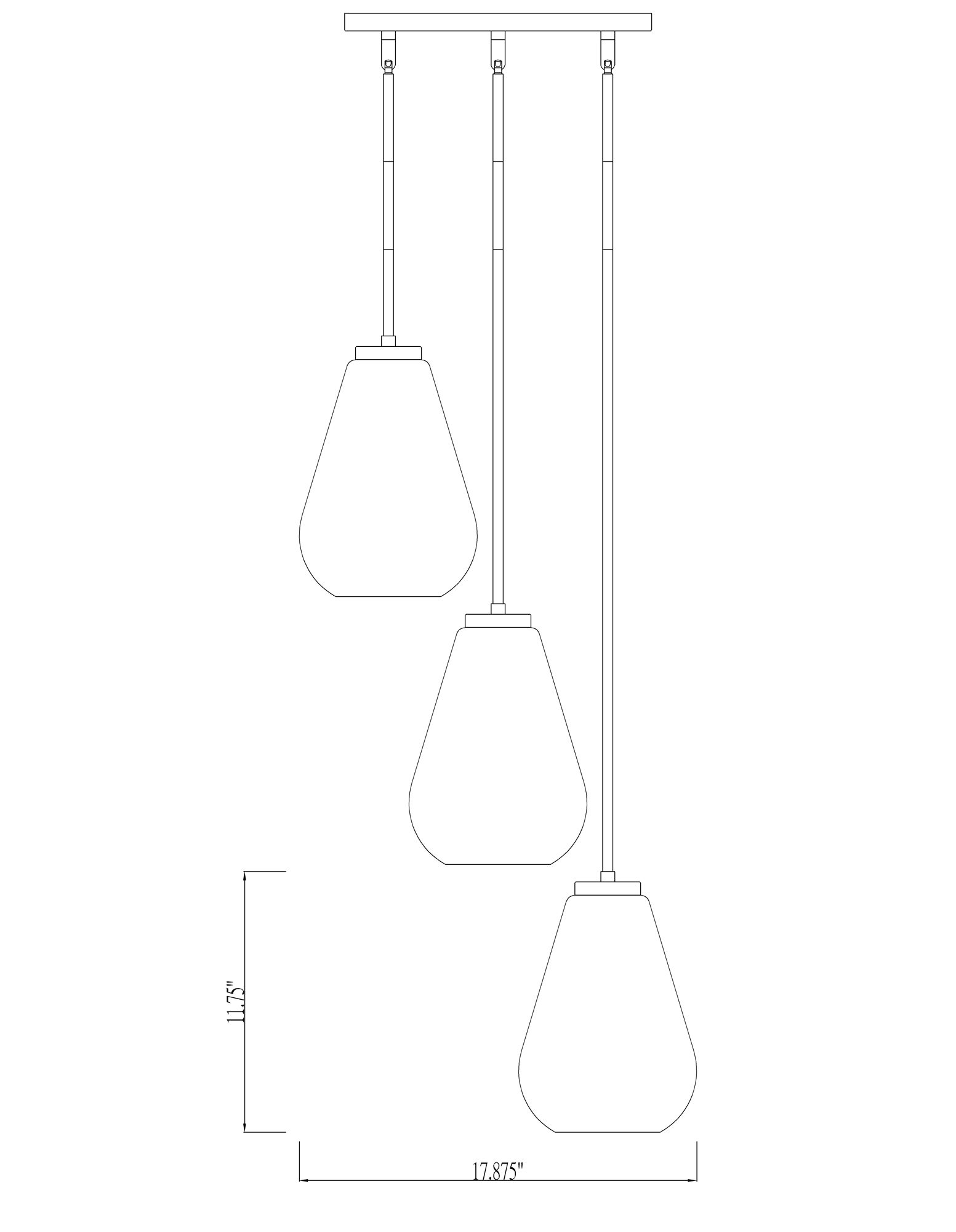 Z-Lite Ayra 18" Wide Olde Brass and Clear Glass Multi-Light Pendant in scene