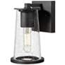 1_Z-Lite Bar Harbor 9" High Sand Black Outdoor Wall Light