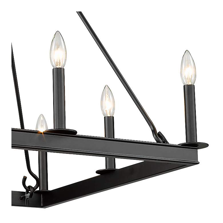 Image 3 Z-Lite Barclay 26" Matte Black 8-Light Open Frame Square Chandelier more views