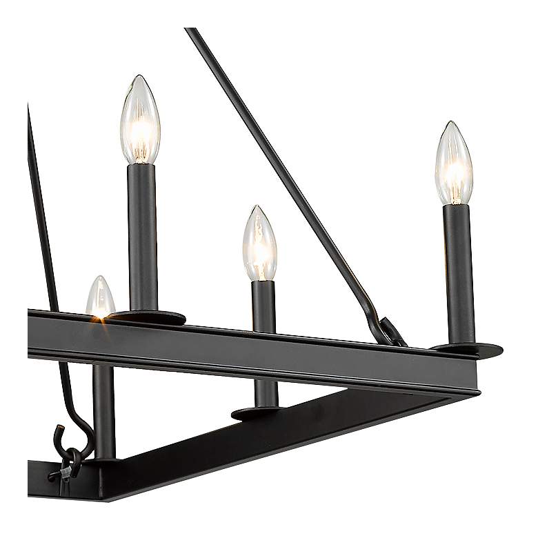 Image 3 Z-Lite Barclay 26 inch Matte Black 8-Light Open Frame Square Chandelier more views