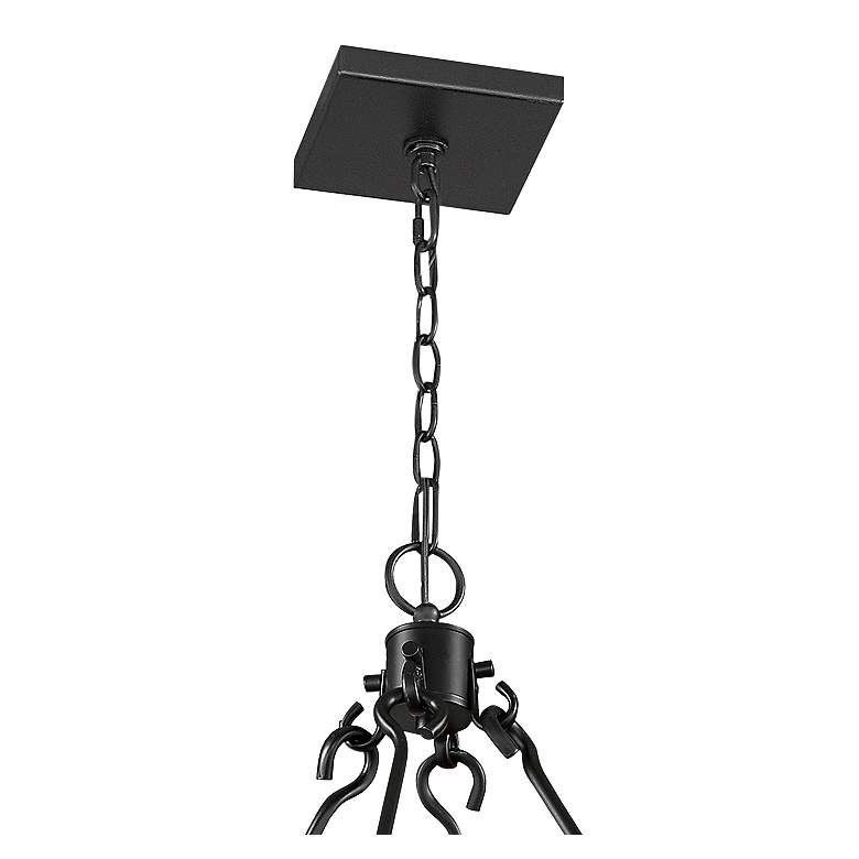 Image 4 Z-Lite Barclay 26" Matte Black 8-Light Open Frame Square Chandelier more views