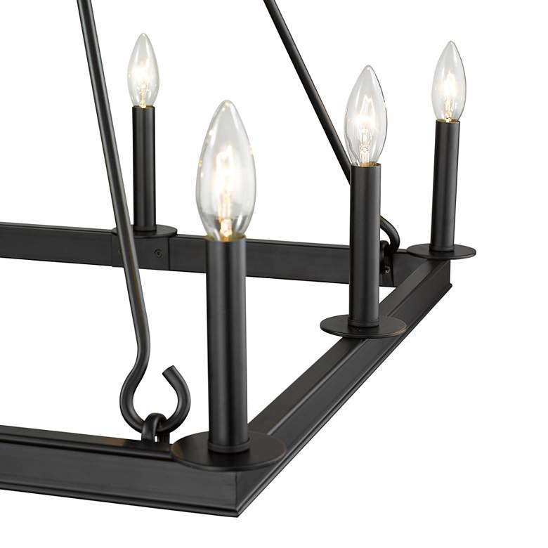 Image 5 Z-Lite Barclay 26" Matte Black 8-Light Open Frame Square Chandelier more views