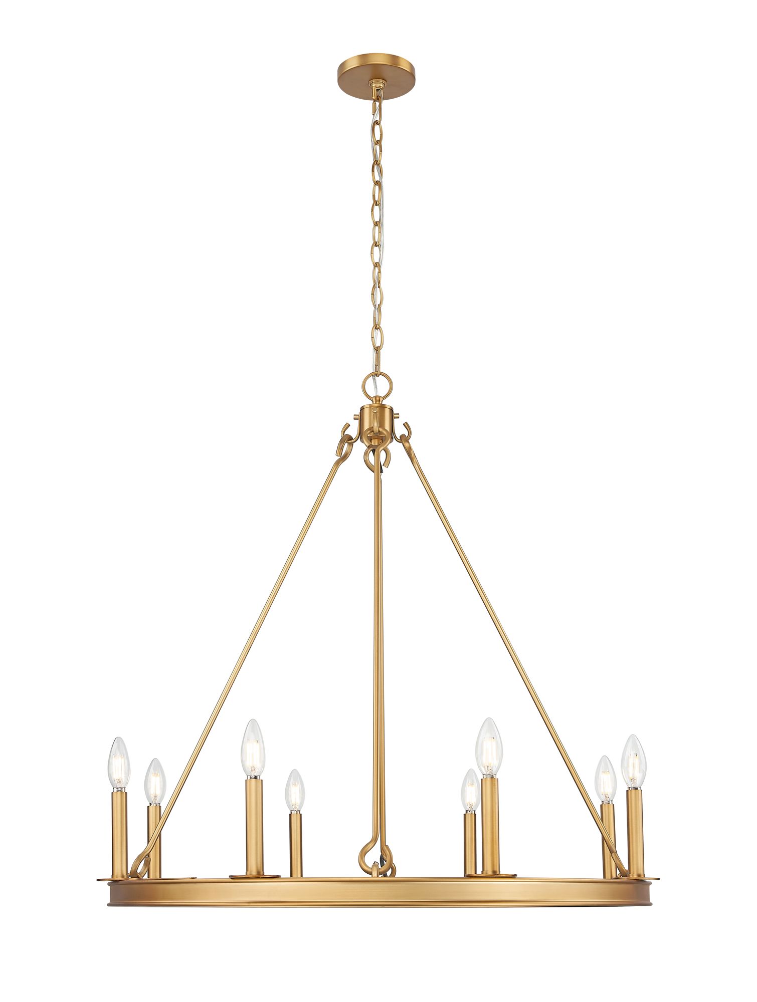 Image 2 Z-Lite Barclay 33" Wide Rubbed Brass 8-Light Chandelier more views