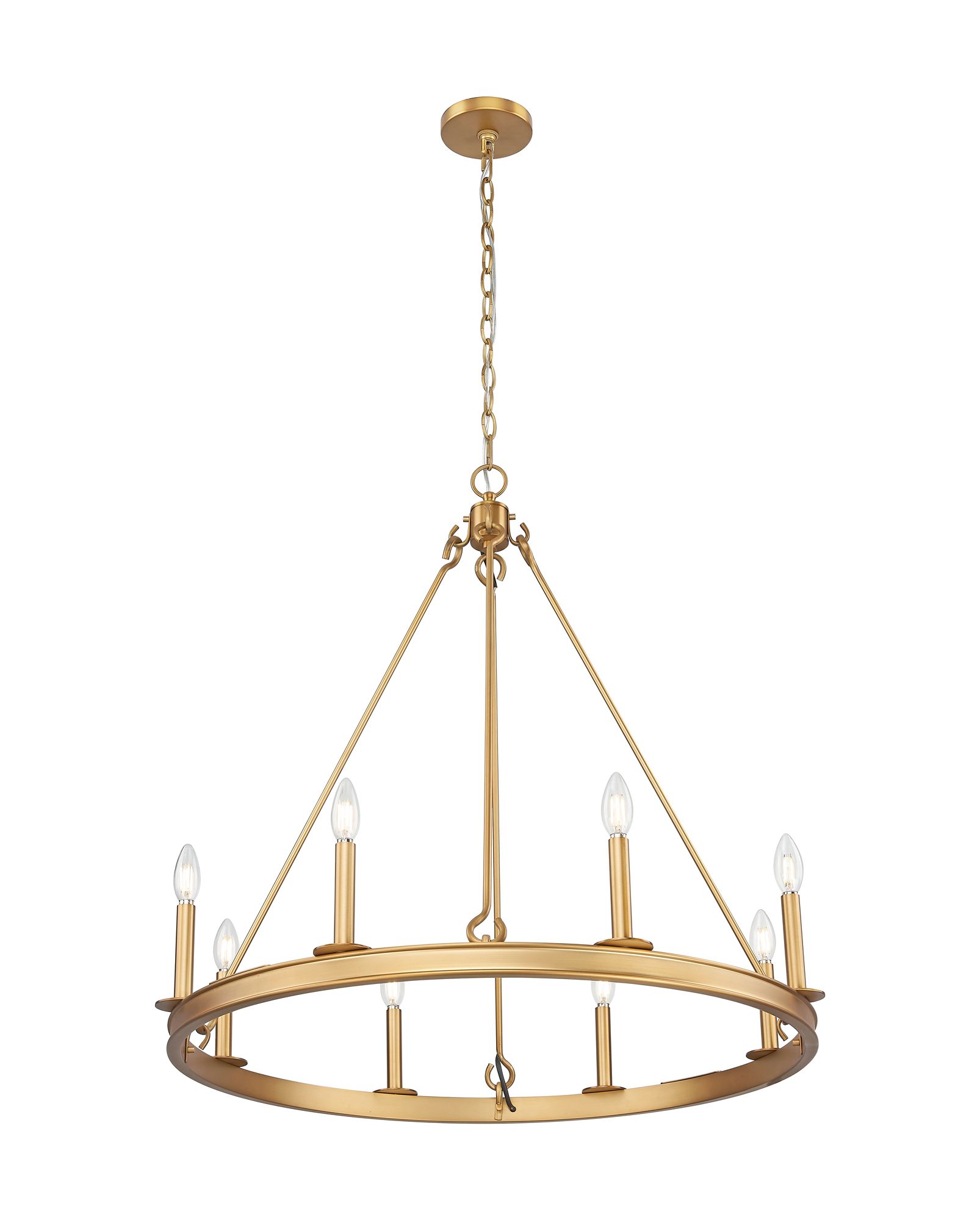 Image 3 Z-Lite Barclay 33" Wide Rubbed Brass 8-Light Chandelier more views