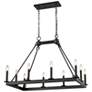 2_Z-Lite Barclay 34"W Matte Black 10-Light Linear Chandelier