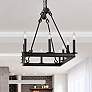 1_Z-Lite Barclay 34"W Matte Black 10-Light Linear Chandelier