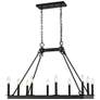 6_Z-Lite Barclay 34"W Matte Black 10-Light Linear Chandelier more views