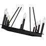 7_Z-Lite Barclay 34"W Matte Black 10-Light Linear Chandelier more views