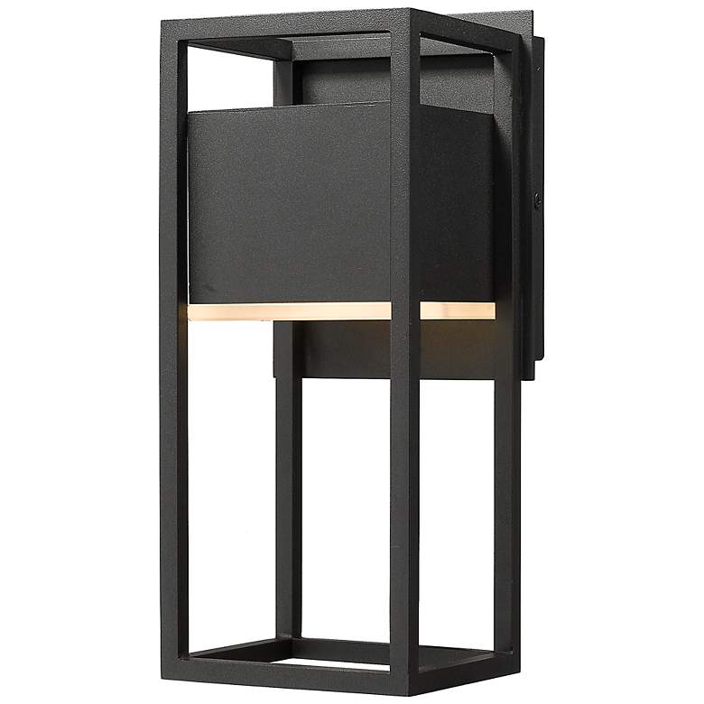 Image 3 Z-Lite Barwick 12 1/2" High Black LED Outdoor Wall Light