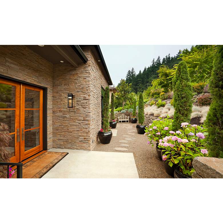 Image 4 Z-Lite Barwick 12 1/2" High Black LED Outdoor Wall Light more views