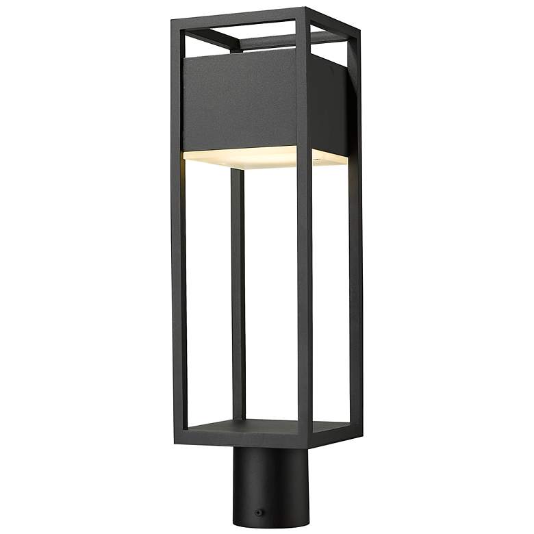 Image 1 Z-Lite Barwick 21 1/4" High Black LED Outdoor Post Light