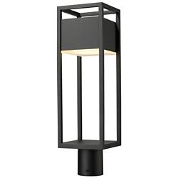 Z-Lite Barwick 21 1/4" High Black LED Outdoor Post Light