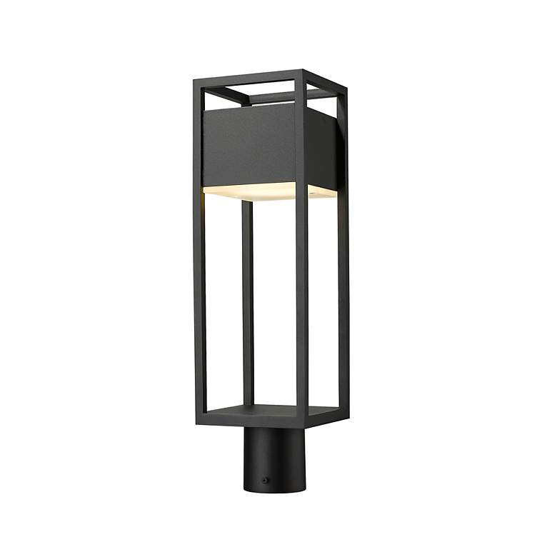 Image 2 Z-Lite Barwick 21 1/4" High Black LED Outdoor Post Light more views