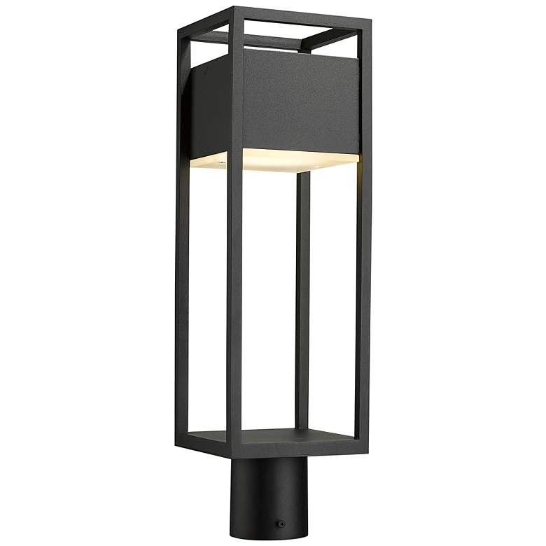 Image 1 Z-Lite Barwick 21 inch High Black Finish Modern Outdoor Post Light