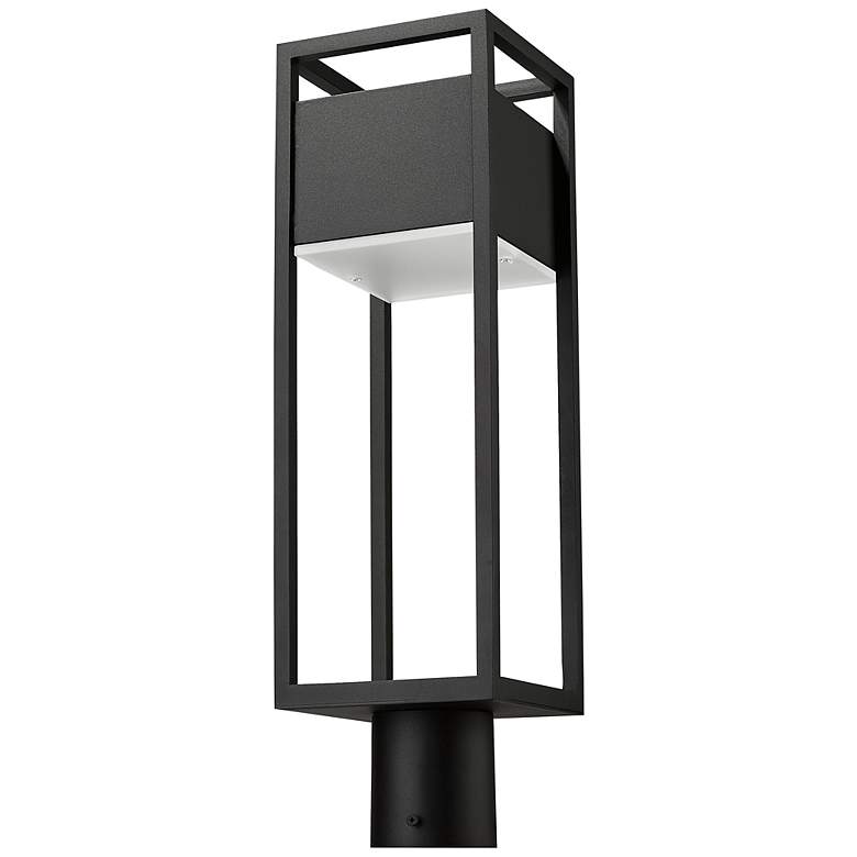 Image 6 Z-Lite Barwick 21" High Black Finish Modern Outdoor Post Light more views