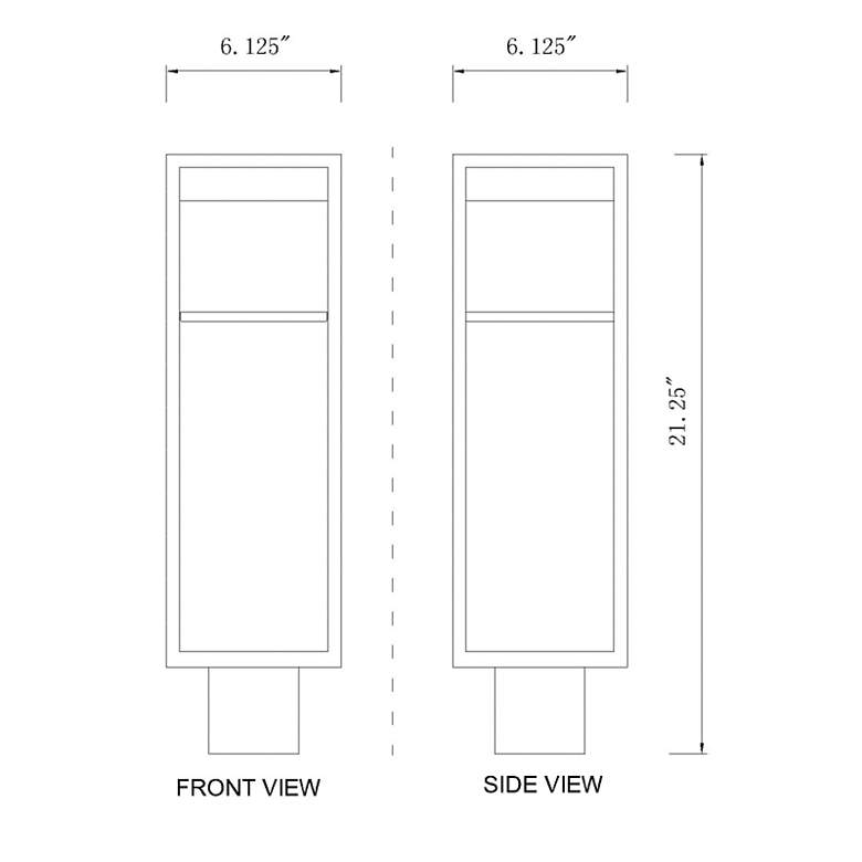 Image 7 Z-Lite Barwick 21 inch High Black Finish Modern Outdoor Post Light more views