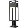 2_Z-Lite Barwick 23 1/4" High Black LED Outdoor Pier Light