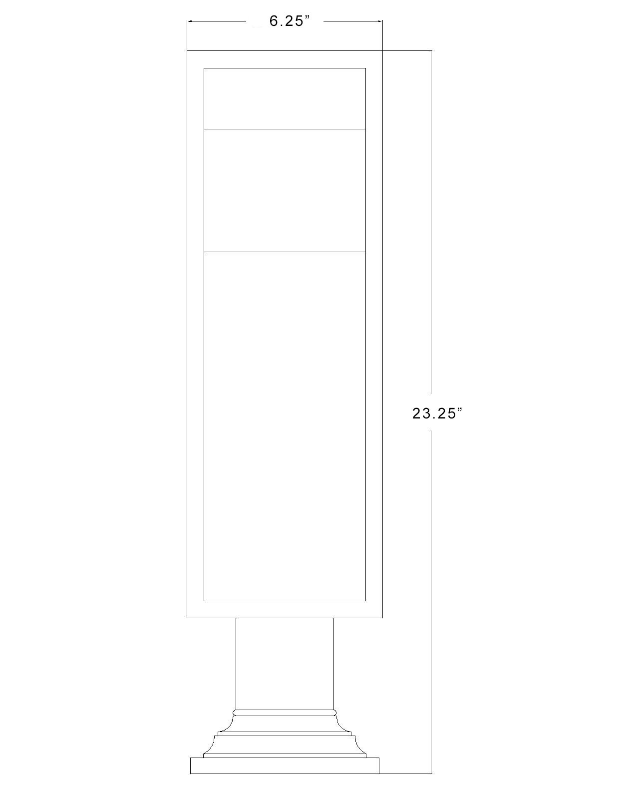Z-Lite Barwick 23 1/4" High Black LED Outdoor Pier Light