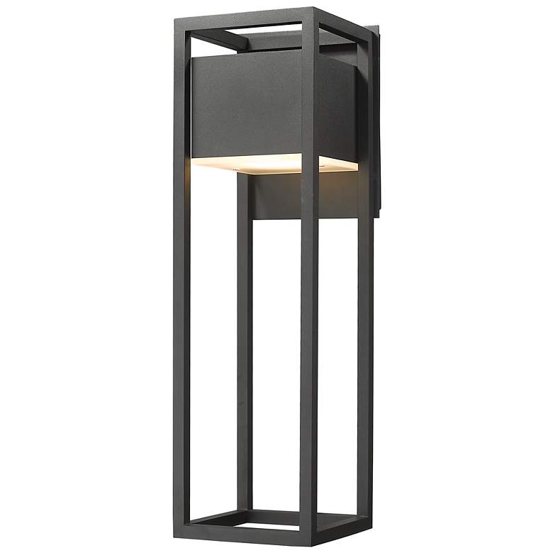 Image 1 Z-Lite Barwick 24 1/2" High Black LED Outdoor Wall Light