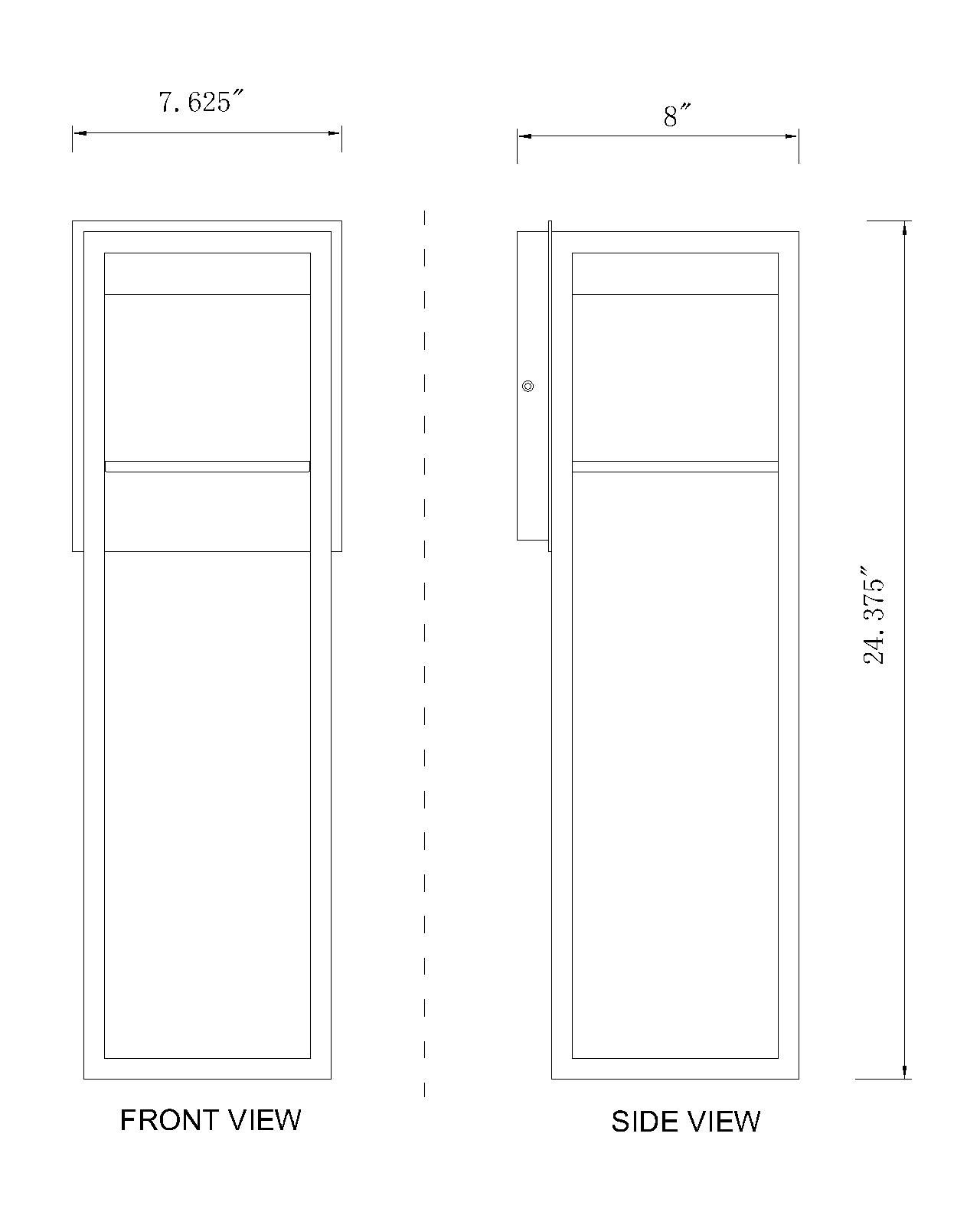 Z-Lite Barwick 24 1/2" High Black LED Outdoor Wall Light