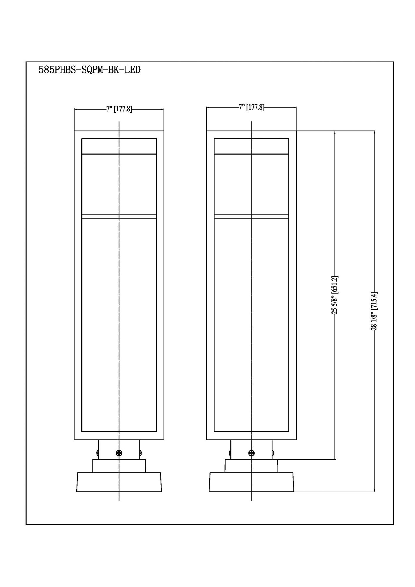 Z-Lite Barwick 28 1/4" High Black LED Outdoor Pier Light in scene