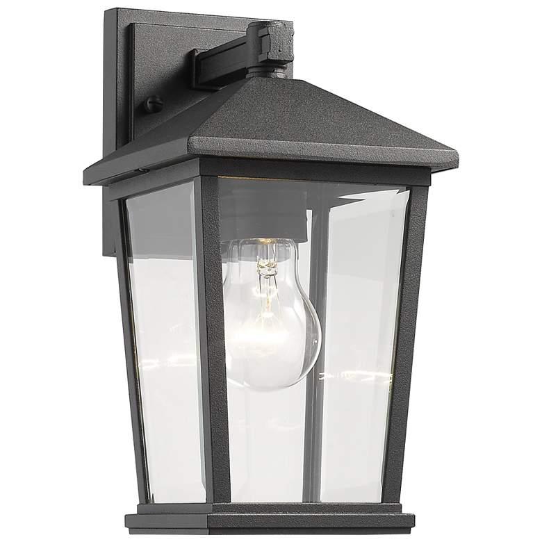 Image 1 Z-Lite Beacon 1 Light Outdoor Wall Sconce in Black
