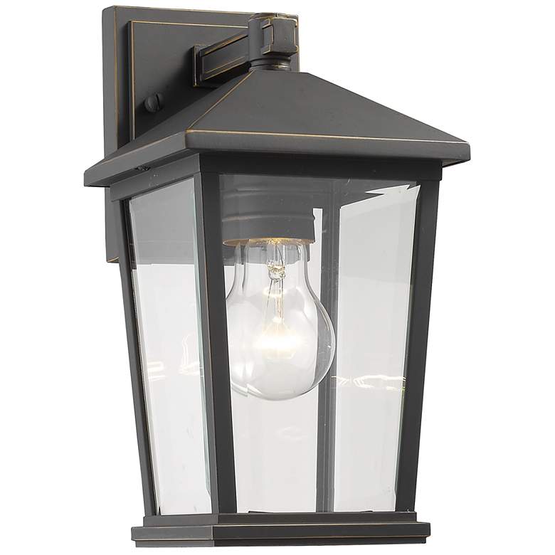 Image 1 Z-Lite Beacon 1 Light Outdoor Wall Sconce in Oil Rubbed Bronze
