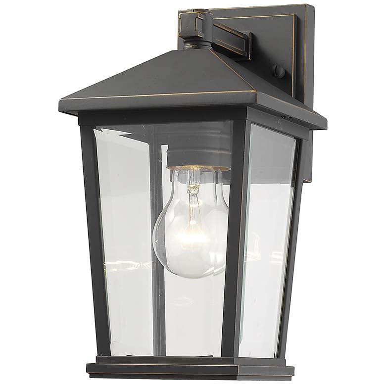Image 1 Z-Lite Beacon 11 1/2" High Oil-Rubbed Bronze Outdoor Wall Light