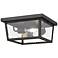 Z-Lite Beacon 12" Wide Black Outdoor Ceiling Light