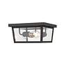 3_Z-Lite Beacon 12" Wide Black Outdoor Ceiling Light more views
