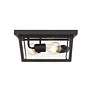 4_Z-Lite Beacon 12" Wide Black Outdoor Ceiling Light more views