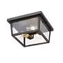 5_Z-Lite Beacon 12" Wide Black Outdoor Ceiling Light more views