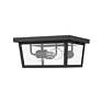 6_Z-Lite Beacon 12" Wide Black Outdoor Ceiling Light more views