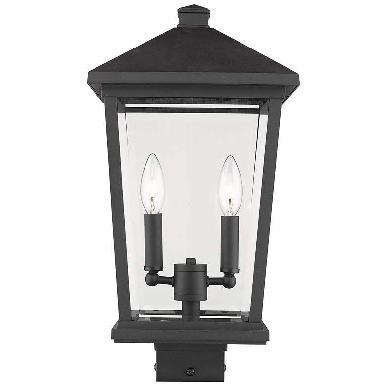 Image 1 Z-Lite Beacon 19 1/2" High Black 2-Light Outdoor Post Light