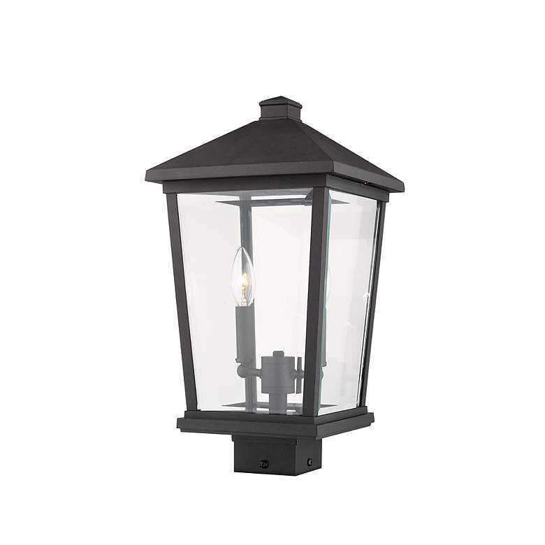 Image 2 Z-Lite Beacon 19 1/2" High Black 2-Light Outdoor Post Light more views