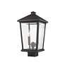 2_Z-Lite Beacon 19 1/2" High Black 2-Light Outdoor Post Light more views