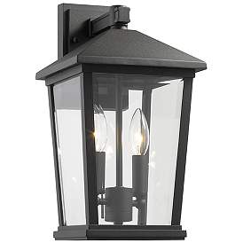 Image1 of Z-Lite Beacon 2 Light Outdoor Wall Sconce in Black