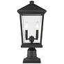 2_Z-Lite Beacon 21 1/2" High Black Metal Outdoor Pier Mount Light