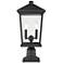 Z-Lite Beacon 21 1/2" High Black Metal Outdoor Pier Mount Light