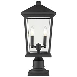 Z-Lite Beacon 21 1/2" High Black Metal Outdoor Pier Mount Light