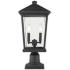 Z-Lite Beacon 21 1/2" High Black Metal Outdoor Pier Mount Light